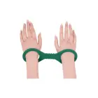 SPORTSHEETS Indica Small Silicone Cuffs – манжеты – силикон – изумрудно-зелёный — Фото 5