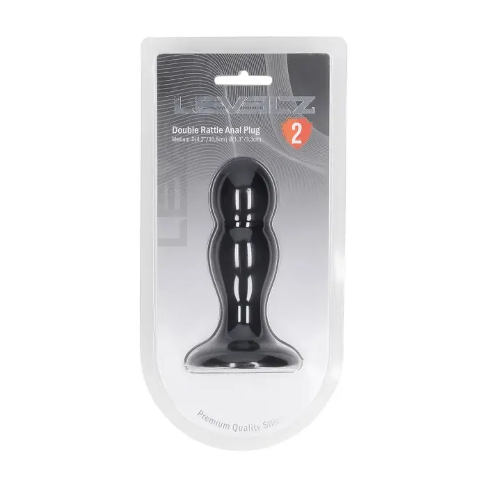 LEVELZ Double Rattle Liquid Silicone Plug M Black – Motion Response System