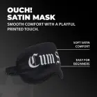 Cum Slut - Printed Satin Mask - Black Foto 5