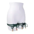 Indica Laced Up Garters – Emerald – S/M — Photo 3