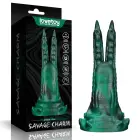 Savage Charm Double-Claw vibruojantis dildo – 19 cm (7.5″) – Spalvotas — Nuotrauka 14