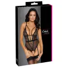 Cottelli LINGERIE mežģīņu un tīkliņa bodijs ar pērļu virteni – M — Foto 1
