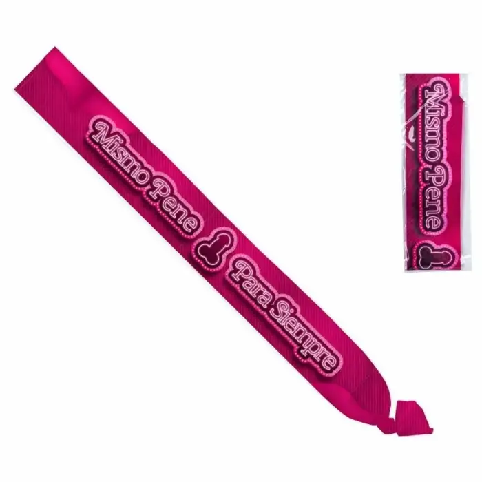 Diablo Picante novelty party sash – pink – one size