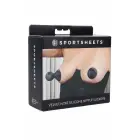 Sportsheets Velvet Noir – silikoniniai spenelių siurbtukų puodeliai – juodas rinkinys — Nuotrauka 1