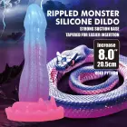 Power Monsters Void Python – 20.5 cm (8″) Rippled Monster silikona dildo – Melns Foto 2