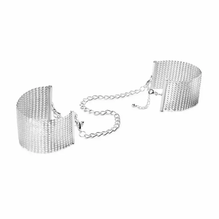 Bijoux Indiscrets DESIR METALLIQUE серебряные регулируемые наручники-цепочки