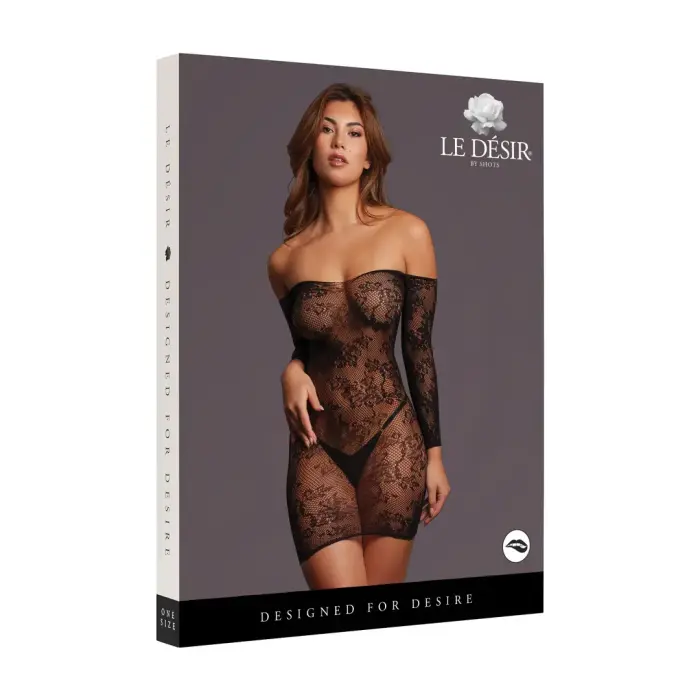 Matilda Lace Mini Dress – One Size – Black