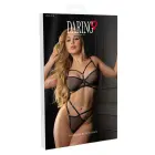 Daring Intimates Fishnet bra set with straps – black – L/XL — Photo 2