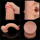 King Sized Sliding Skin Dual Layer Dildo – 30 cm (12″) – Kūno spalva — Nuotrauka 21