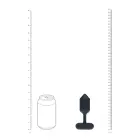 Rombveida vibrējošs silikona anālais spraudnis – M – 19 cm – Melns — Foto 8
