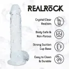 Reālistisks dildo ar sēkliniekiem – 12.7 cm (5″) – Caurspīdīgs Foto 6