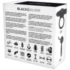 Black&Silver Cameron uzlādējams vibrējošs dzimumlocekļa gredzens – 10 režīmi – melns — Foto 6