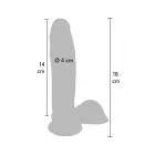 Kahekihiline realistlik dildo iminapaga – 18 cm (7″) – nahavärv — Foto 2