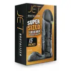 JET Brutalizer – extra-large PVC dildo with suction cup – black carbon metallic – 38 cm — Photo 1
