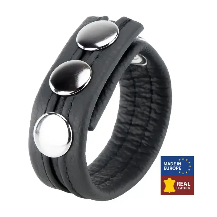 Red Leather reguleeritav nahast tugirõngas – must, 22 mm – Custom Fit System