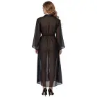 Cottelli Lingerie – long transparent chiffon kimono – black – S — Photo 6