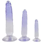 Crystal Clear 3 dildo komplekt anaaltreeninguks – sinine — Foto 3