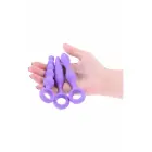 INYA Trio Kit Purple – 3 silikona anālo aizbāžņu komplekts ar pirkstu gredzeniem – violets — Foto 3