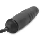 Liels rievots piepūšams dildo – 23+ cm – Melns Foto 7