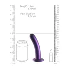 Gluds silikona G-punkta dildo – 14.5 cm (6″) – Metālisks Foto 10