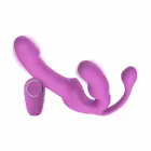 Teazers Strapless topelt anaaltapp kaugjuhtimispuldiga – 18 cm – roosa — Foto 1