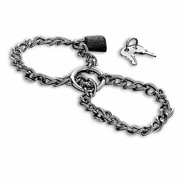 Metal Hard цепные наручники из нержавеющей стали – серебряные – 54 см