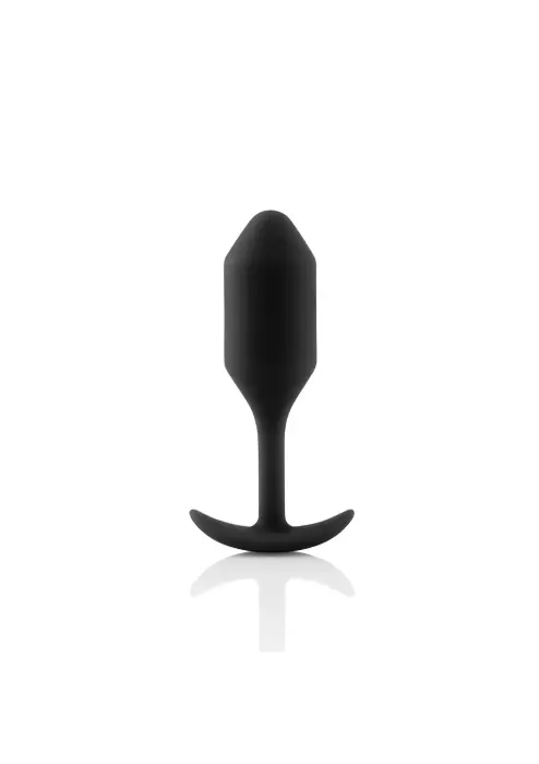 B-Vibe Snug Plug 2 rievots anālais spraudnis – Melns