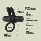 Wonka Vibrating Cockring with Bullet – Black — Photo 5