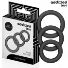 Addicted Toys Silicone Support Ring Set Model 1 – 3 Sizes – Black — Photo 1