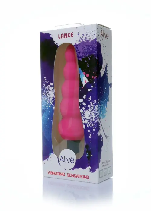 Lance вибрирующий анальный дилдо из медицинского силикона – 10 cm (4″) – Розовый