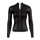 Long Sleeve Top with Zip – Black – S — Photo 5