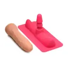 Saddle adapteris su dildo – 18.4 cm (7.25″) – Rožinis/Kūno spalva — Nuotrauka 2