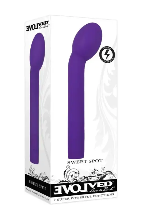 EVOLVED SWEET SPOT PURPLE – двухслойное интимное устройство с 7 режимами вибрации – фиолетовый