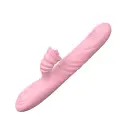 Angelia vibrators ar kustību, rotējošu vārpstu un mēles stimulatoru – 19 cm (7.5″) – ādas krāsa Foto 4