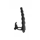Pure Passion Jungle Bunny strap-on vibratorius su dviguba penetracija – 17 cm (6.5″) – juodas — Nuotrauka 2