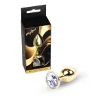MyLove Toys Jewellery Gold analinis kištukas – 7 cm (2.8″) – Skaidrus — Nuotrauka 1