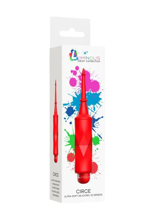 Circe вибропуля с насадкой – 15 cm (5.9″) – красный