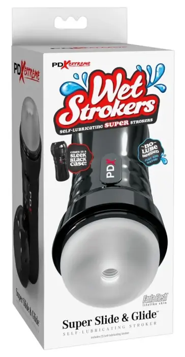 PDX Extreme Wet Stroker Super Slide Transparent Intimate Device 21.6 cm