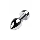 TOYFA Metal Anal Plug with White Gem – 10 cm (3.9″) — Photo 1