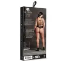 Helike divdaļu komplekts ar atvērtām krūšu daļām, crop topu un biksītēm – Plus size Foto 4