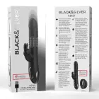 Black&Silver Kenji vibrating & rotating silicone vibrator – WatchMe compatible – 24.5 cm — Photo 7