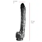 515 Line Realistic Dildo – 37 cm (14.5″) – Black — Photo 3