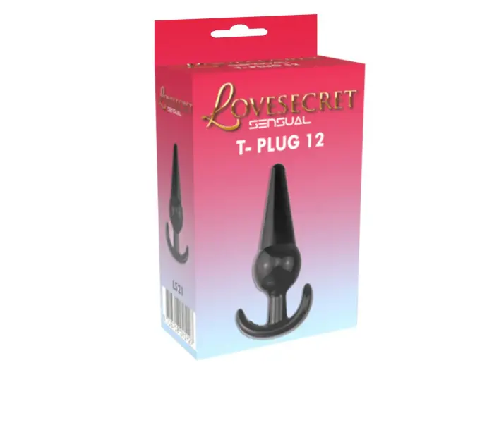 Lovesecret Sensual T-Plug 12 – 12.6 cm (4.9″) – Черный Фото num