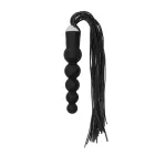 Whip with Curved Silicone Dildo – 30 cm (11.8″) – Black — Photo 1