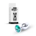 Plug-Jewellery Silver Anal Plug – 7 cm (2.8″) – Green — Photo 10