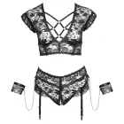 Cottelli Bondage Bra Set 4XL Lace Design with Rose-Gold Accents — Photo 6