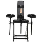 Master Series Obedience Chair – регулируемое бондажное кресло со съёмной секс-машиной – чёрное — Фото 6