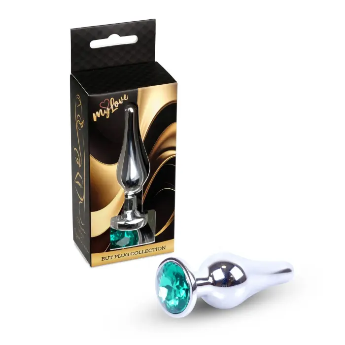 MyLove Toys Jewellery Silver analinis kištukas – 9.5 cm (3.7″) – Žalias