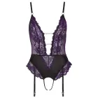 Cottelli Lingerie Bodysuit with Chains – Black/Purple – XL — Photo 8