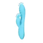 Rievots truša vibrators – 18 cm (7″) – zils — Foto 11